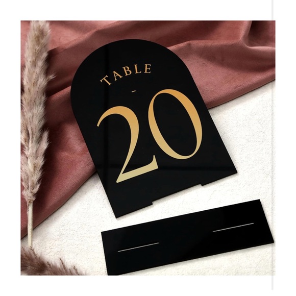Elegant black and gold table numbers for wedding, celebration - Picture 6 of 6